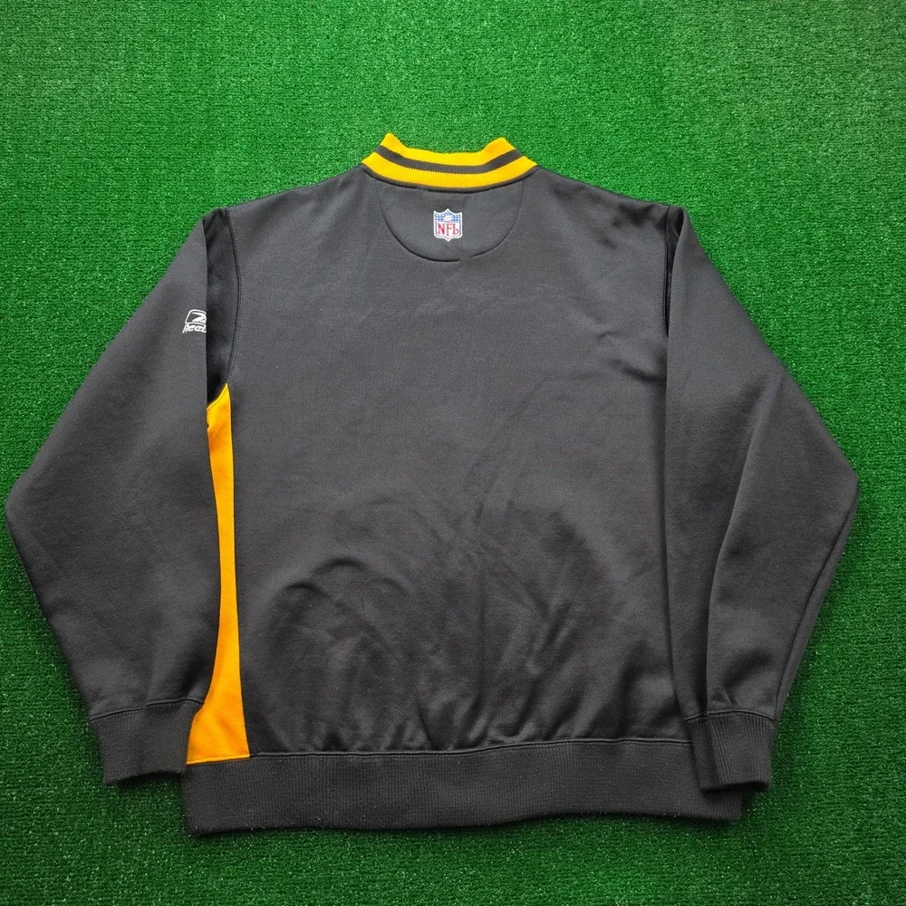 Vintage Pittsburgh Steelers Reebok NFL Bomber Track Jacket Mens Large Full Zip